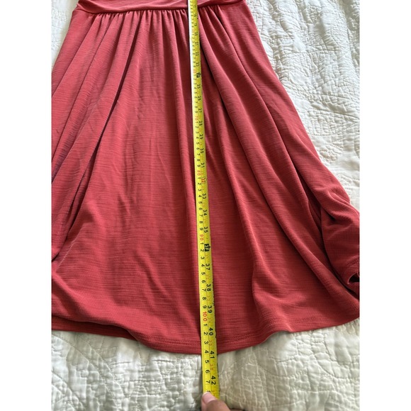 Maeve Nora Textured Sleeveless Dress in Rust Anthropologie V Neck Wrap Midi Sz S - Picture 10 of 10